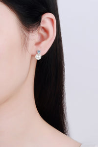 Aretes de perlas de moissanita