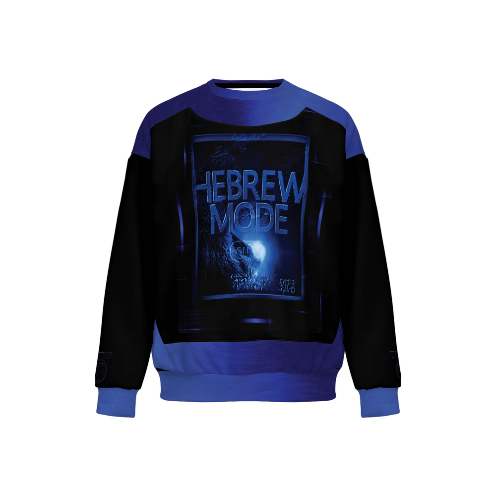 Hebrew Mode - On 01-06 Men’s Designer Relaxed Fit Front Patch Sweatshirt