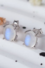 Load image into Gallery viewer, Natural Moonstone 925 Sterling Silver Stud Earrings