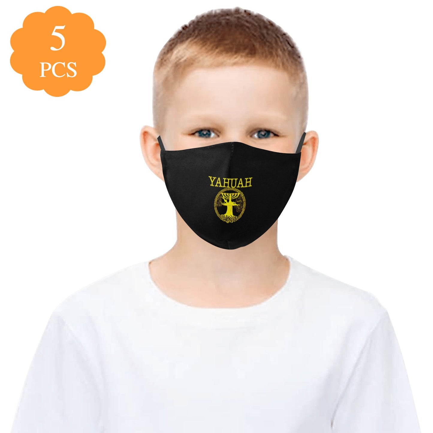 Yahuah-Tree of Life 02-01 Designer Adjustable Face Mask (5 face masks + 10 Filters; 3 sizes)