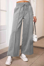 Load image into Gallery viewer, Drawstring High Waist Wide Leg Pants with Pockets (9 colors)