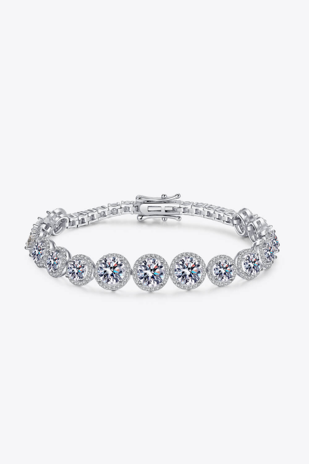 Moissanite 925 Sterling Silver 10.4 Carat Bracelet