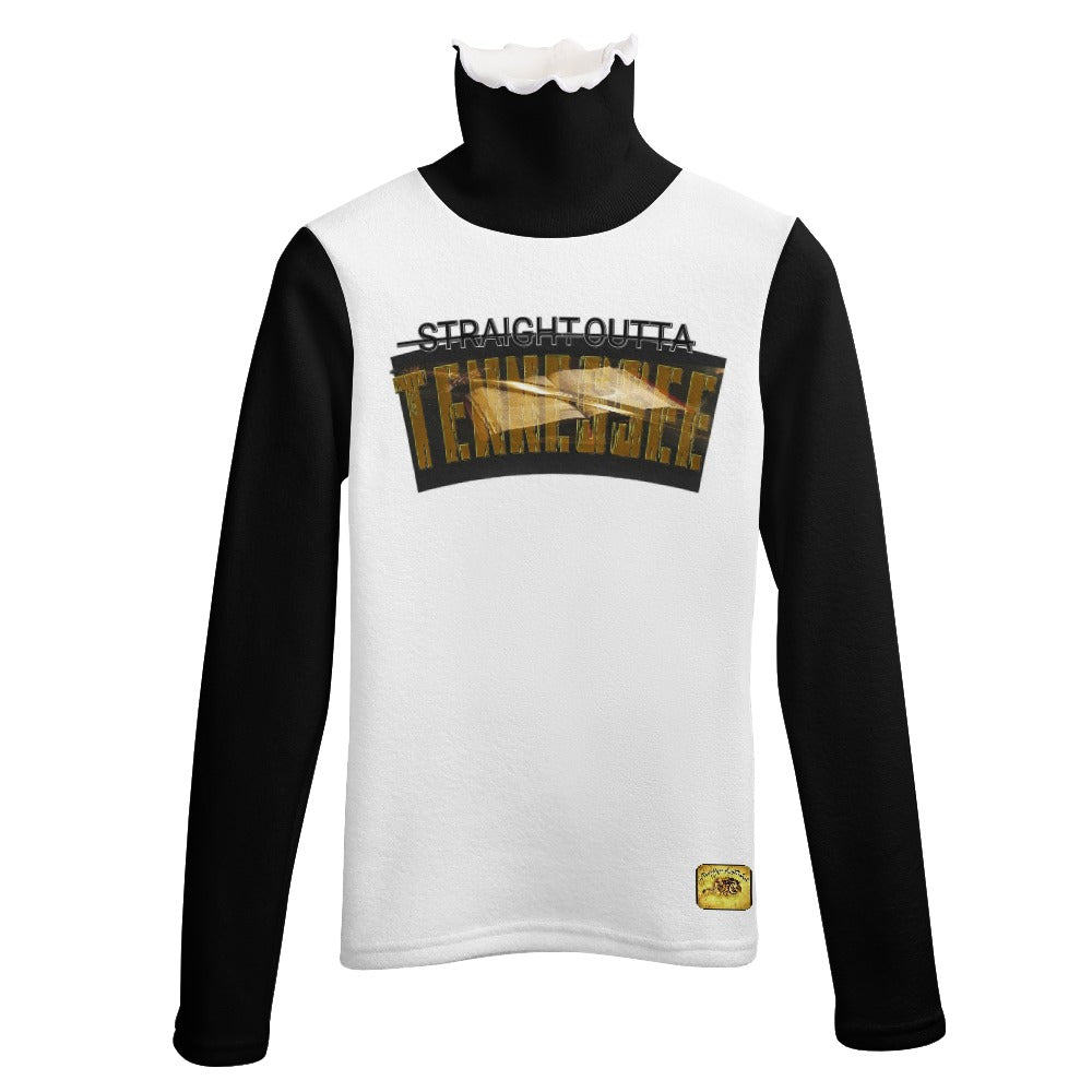 Straight Outta Tennessee 01 Ladies Designer Turtleneck Sweatshirt