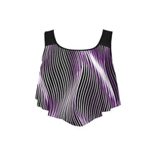Cargar imagen en el visor de la galería, TRP Twisted Patterns 04: Top de bikini con volantes de diseñador Weaved Metal Waves 01-01 