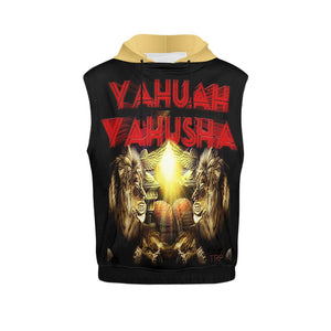 Yahuah Yahusha 02 Men's Designer Sleeveless Pullover Hoodie