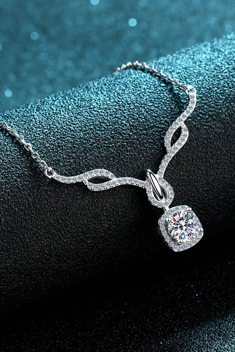 Right On Trend Moissanite Solitaire Pendant Necklace