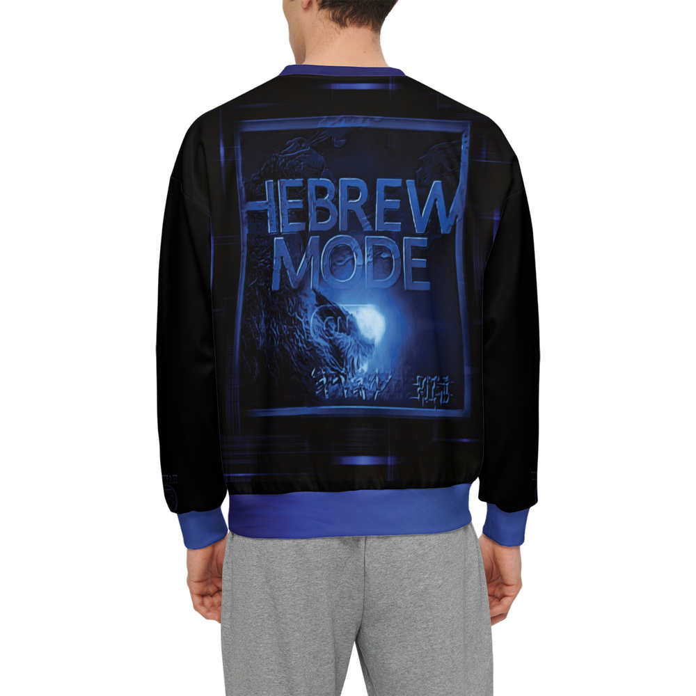 Hebrew Mode - On 01-06 Men’s Designer Relaxed Fit Front Patch Sweatshirt