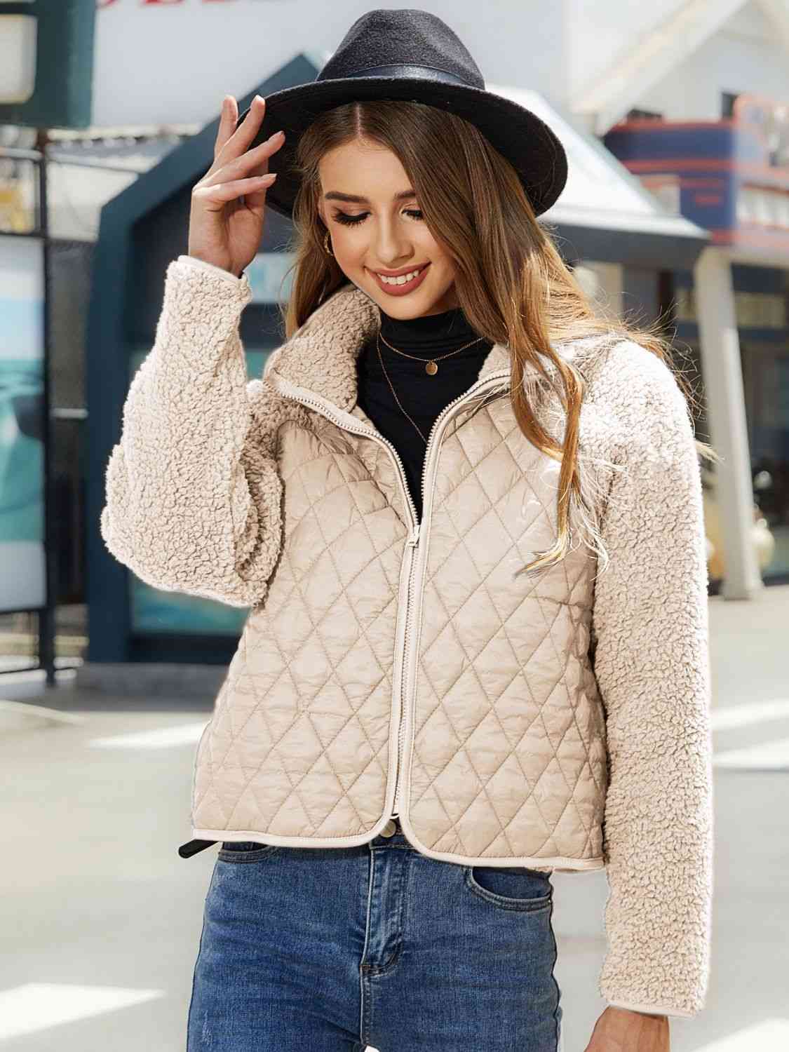 Stand Collar Raglan Padded Puffer Jacket (5 colors)