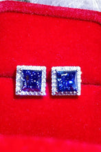 Load image into Gallery viewer, Square Shaped 925 Sterling Silver 4 Carat Moissanite Stud Earrings