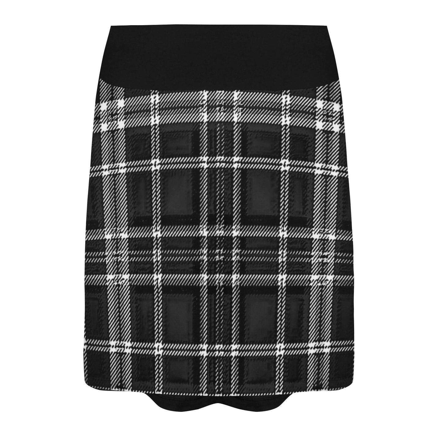 Yahuah-Tree of Life 02-04 + Digital Plaid 01-06A Designer Golf Skirt