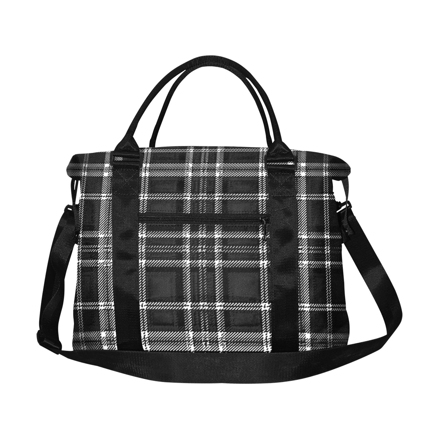 Yahuah-Tree of Life 02-04 + Digital Plaid 01-06A Large Capacity Duffle Bag