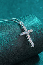 Load image into Gallery viewer, 925 Sterling Silver Cross Moissanite 3.6 Carat Necklace