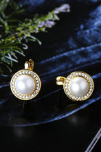 Load image into Gallery viewer, Moissanite Pearl 925 Sterling Silver Earrings