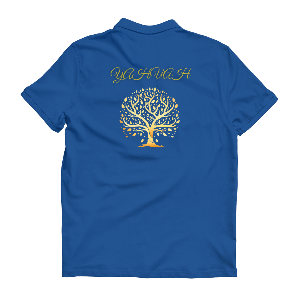 Yahuah-Tree of Life 01 Designer Premium Adult Polo Shirt (5 Colors)