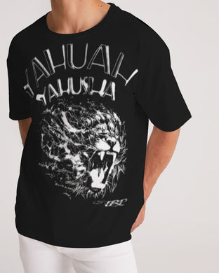 Yahuah Yahusha 01-07 Camiseta de diseñador premium con hombros caídos y peso pesado para hombre 