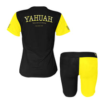 Cargar imagen en el visor de la galería, Yahuah-Name Above All Names 02-02 Conjunto de pantalones cortos de yoga de diseñador 