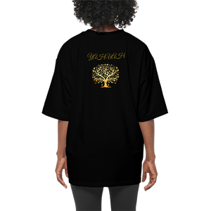 Yahuah-Tree of Life 01 Camiseta de gran tamaño y peso pesado de diseñador para mujer 