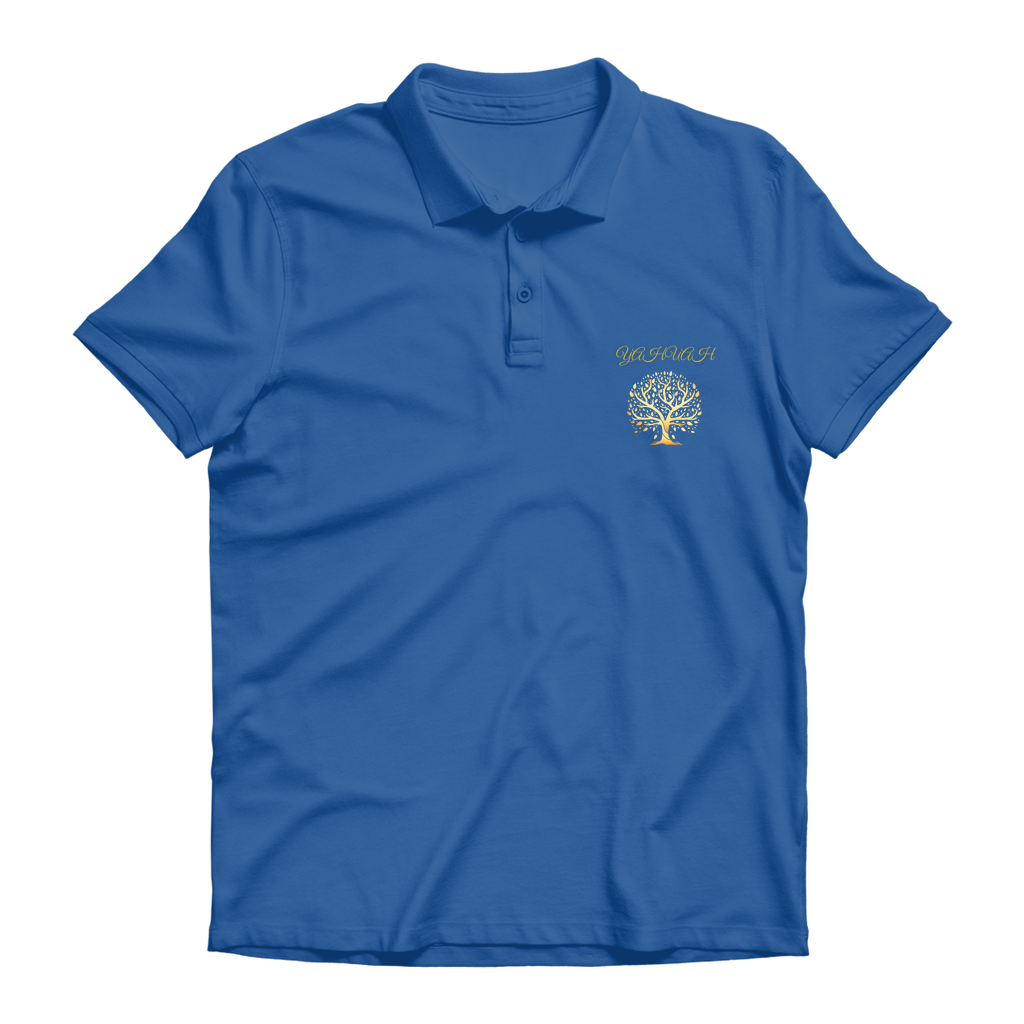 Yahuah-Tree of Life 01 Designer Premium Adult Polo Shirt (5 Colors)