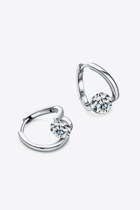 925 Sterling Silver 2 Carat Moissanite Heart Drop Earrings