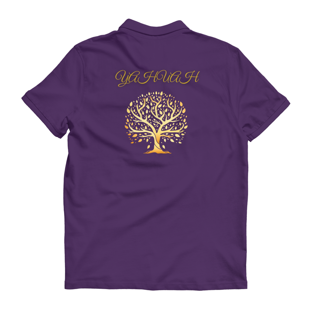 Yahuah-Tree of Life 01 Designer Premium Adult Polo Shirt (5 Colors)