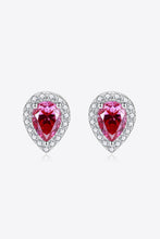 Load image into Gallery viewer, Moissanite 2 Carat Teardrop Stud Earrings in Rose