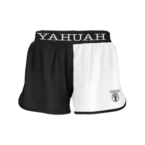 Yahuah-Tree of Life 02-06 Yin Yang Pantalones cortos deportivos de diseño para mujer 