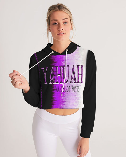 Yahuah-Master of Hosts 01-02 Designer Cropped Pullover Hoodie