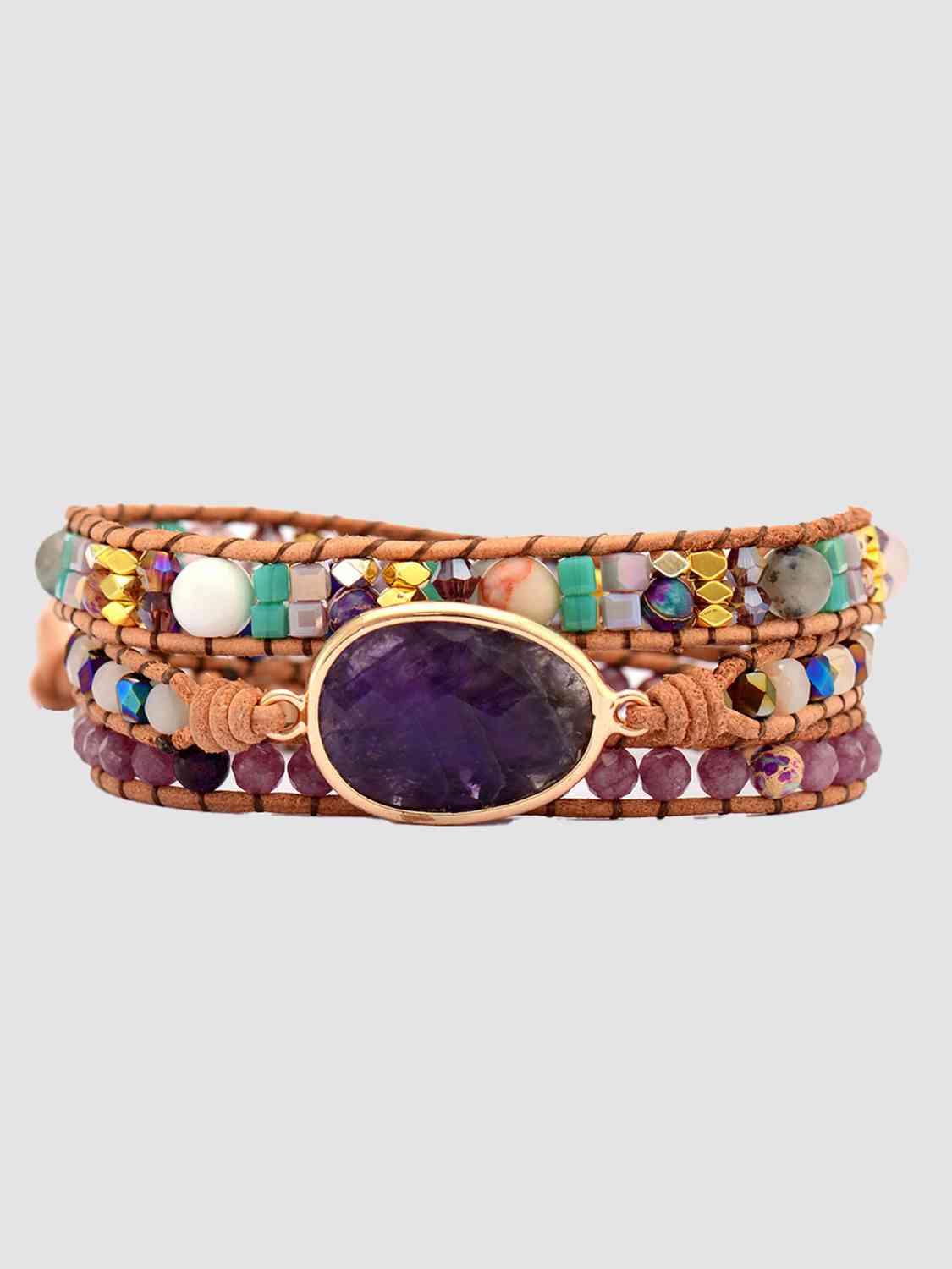 Triple Layer Amethyst Bracelet