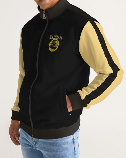 A-Team 01 Gold Men's Designer Stripe Sleeve Track Jacket