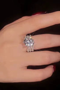 3 Carat Moissanite Three Layer Ring