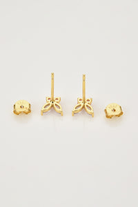 Inlaid Zircon Butterfly Shaped Stud Earrings