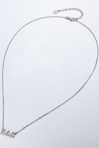 Moissanite Triangle Platinum Plated Necklace
