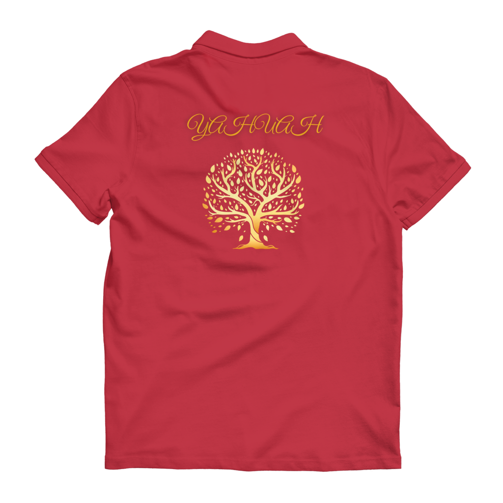 Yahuah-Tree of Life 01 Designer Premium Adult Polo Shirt (5 Colors)