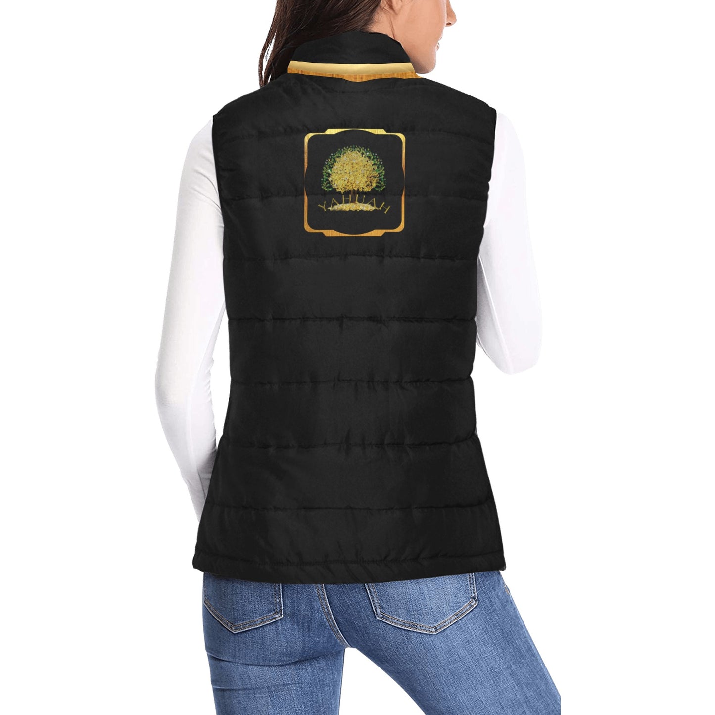 Yahuah-Tree of Life 03-01 Ladies Designer Puffer Vest