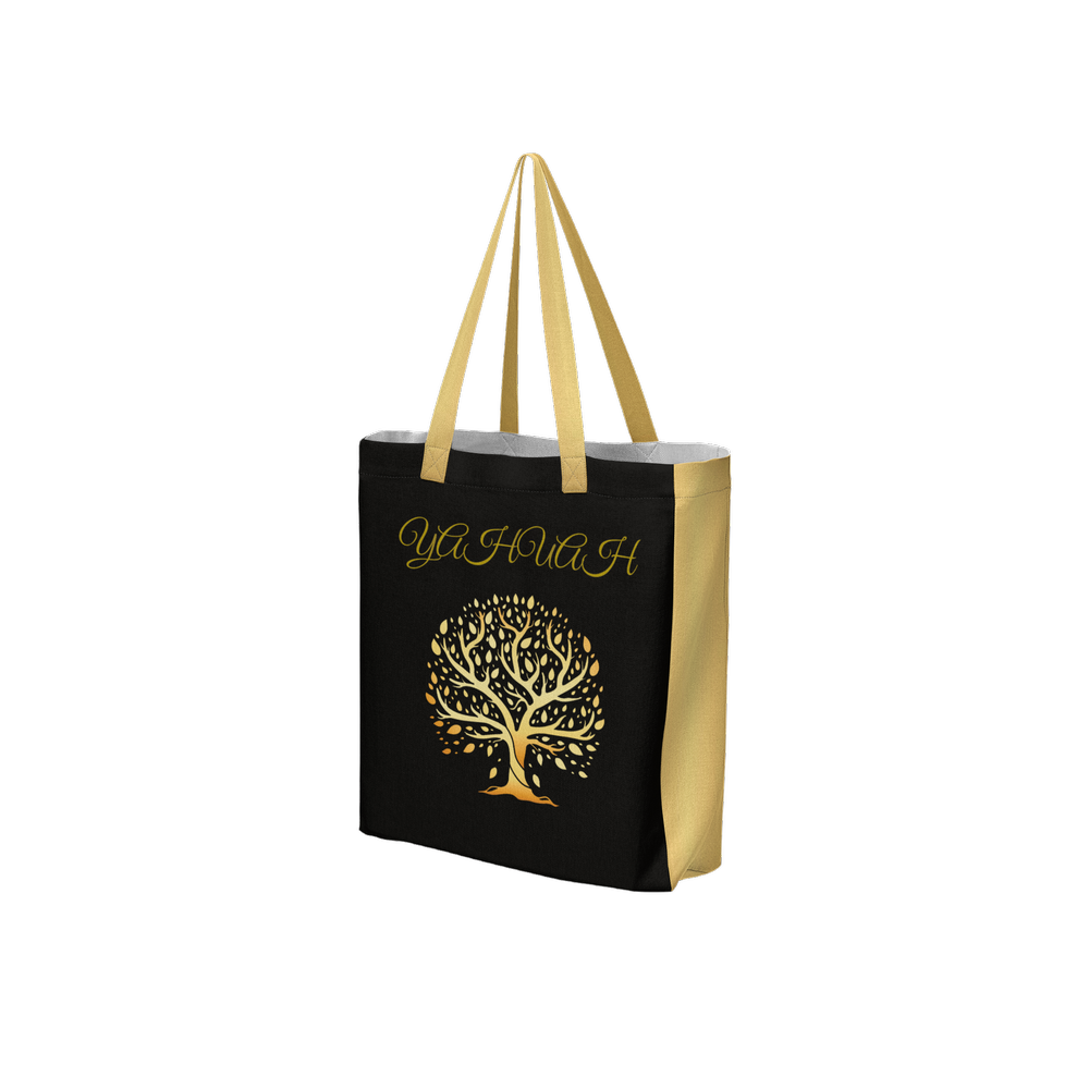 Yahuah-Tree of Life 01 Elect Designer Woven Texture Tote Bag