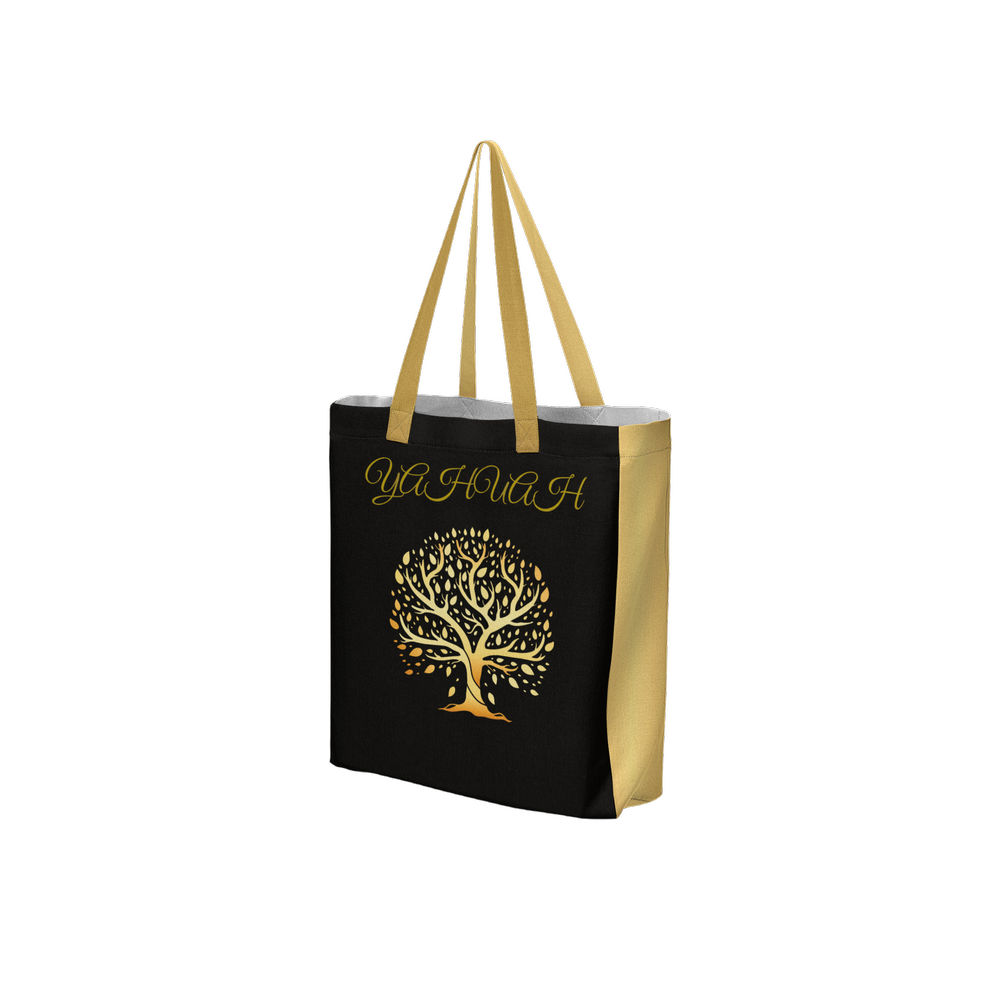 Yahuah-Tree of Life 01 Elect Designer Woven Texture Tote Bag